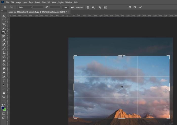 How to crop in Photoshop