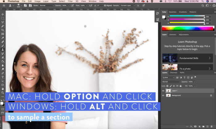 Object removal in Photoshop
